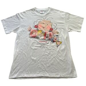 Vintage Hanes Warning‎ Grandmother With Photos Single Stitch T-Shirt Size Large
